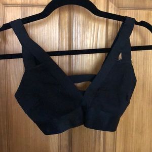 Bebe black crop top